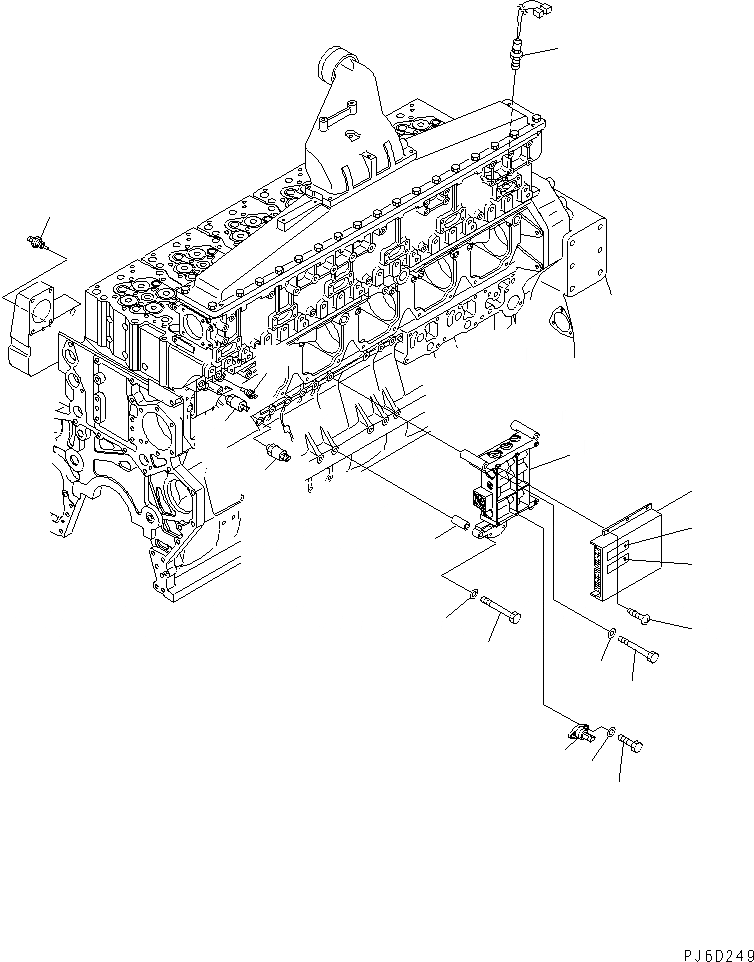 Схема запчастей Komatsu SA6D170E-3A-7 - УПРАВЛЯЮЩ. КЛАПАН И КРЕПЛЕНИЕ(№-) ДВИГАТЕЛЬ