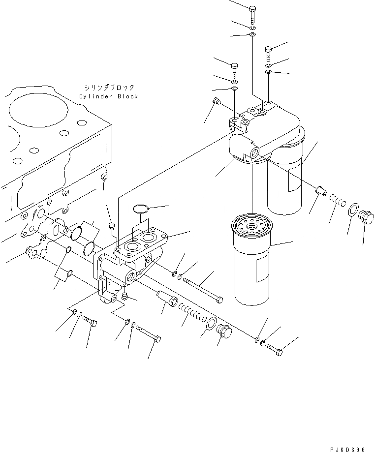 Схема запчастей Komatsu SA6D170E-2C-WD - МАСЛ. ФИЛЬТР ДВИГАТЕЛЬ