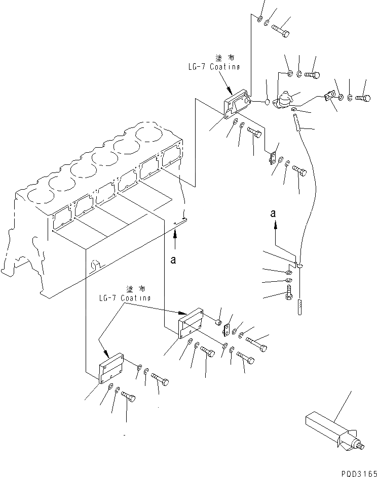 Схема запчастей Komatsu SA6D170E-2C-7 - КРЫШКА ТОЛКАТЕЛЕЙ КЛАПАНА(№89-) ДВИГАТЕЛЬ