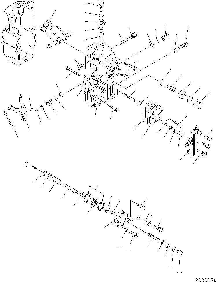 Схема запчастей Komatsu SA6D170E-2C-7 - ТОПЛ. НАСОС (РЕГУЛЯТОР) (/) (ВНУТР. ЧАСТИ)(№89-) ДВИГАТЕЛЬ