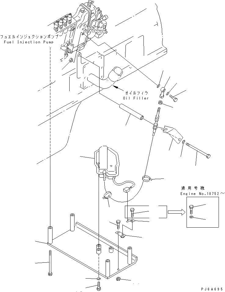 Схема запчастей Komatsu SA6D170E-2C-7 - СТОП МОТОР ДВИГАТЕЛЯ(№89-) ДВИГАТЕЛЬ
