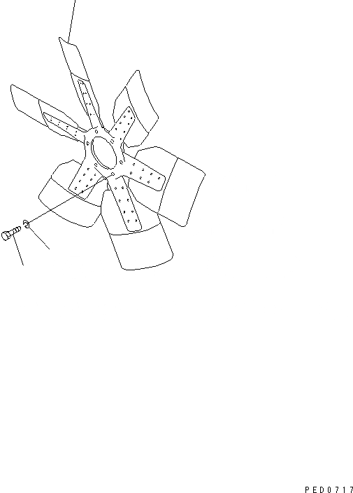 Схема запчастей Komatsu SA6D170-A-1T-7 - ВЕНТИЛЯТОР ОХЛАЖДЕНИЯ (ВСАСЫВ. ТИП)(№7-) ДВИГАТЕЛЬ
