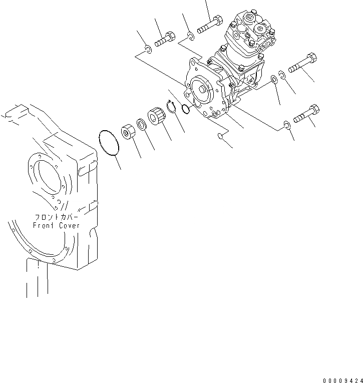 Схема запчастей Komatsu SA6D170-A-1T-7 - КРЕПЛЕНИЕ КОНДИЦИОНЕРА(№7-) ДВИГАТЕЛЬ