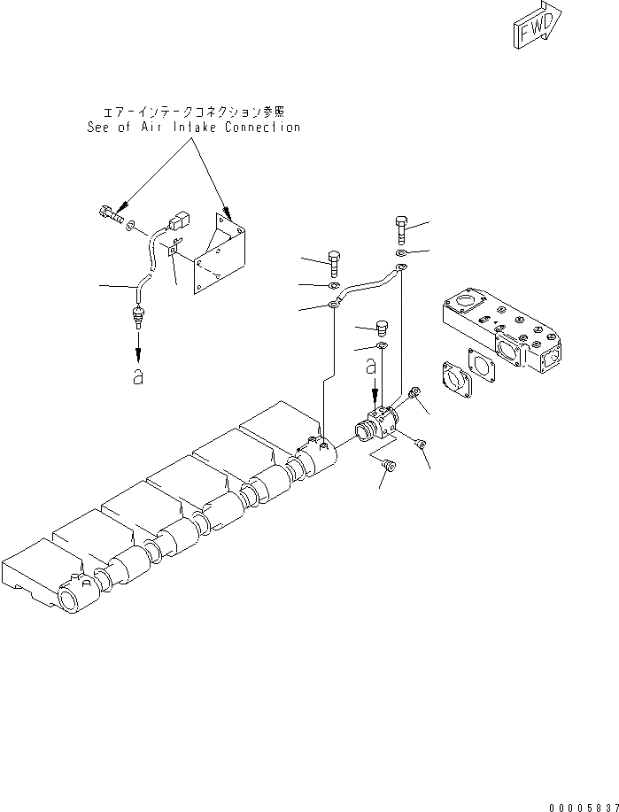 Схема запчастей Komatsu SA6D170-A-1P-7U - ДАТЧИК ТЕМПЕРАТУРЫ ВОДЫ И ЭЛЕКТРОПРОВОДКА(№7-) ДВИГАТЕЛЬ