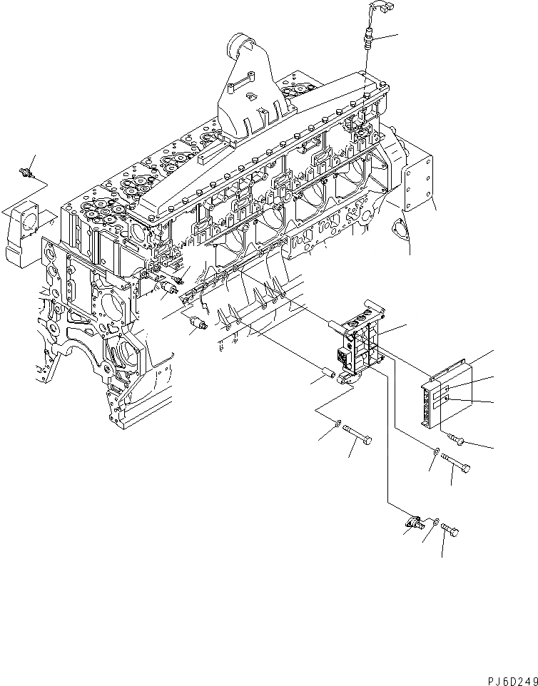 Схема запчастей Komatsu SA6D170E-3A-7 - УПРАВЛЯЮЩ. КЛАПАН И КРЕПЛЕНИЕ(№-) ДВИГАТЕЛЬ