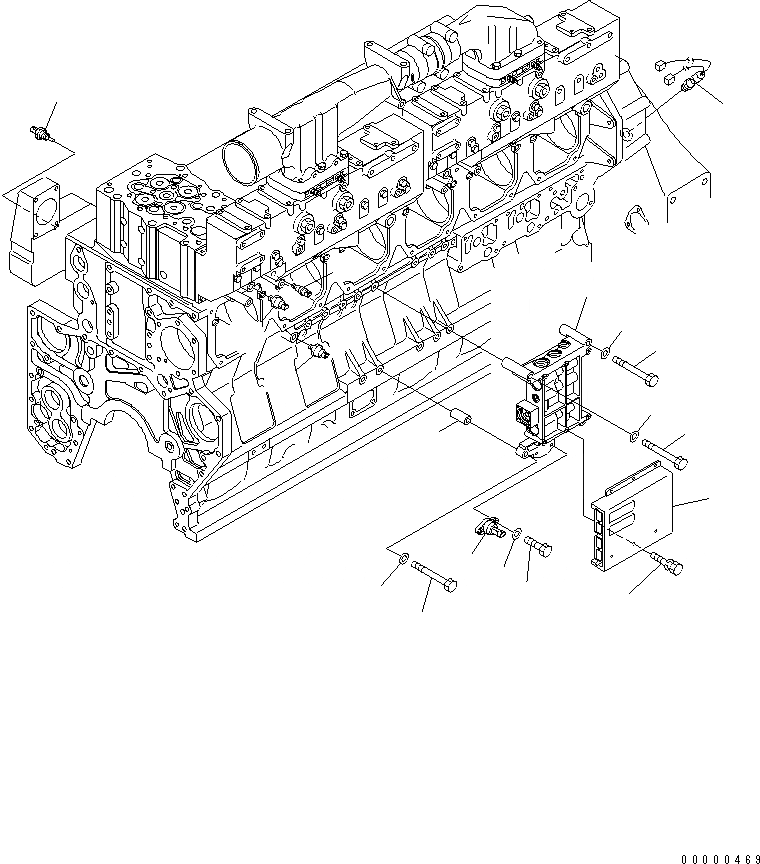 Схема запчастей Komatsu SA6D170E-3A-7 - УПРАВЛЯЮЩ. КЛАПАН И КРЕПЛЕНИЕ(№-) ДВИГАТЕЛЬ