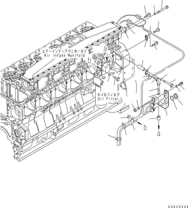 Схема запчастей Komatsu SA6D170E-3A-7 - УПРАВЛ-Е ПОДАЧ. ТОПЛИВА Э/ПРОВОДКА КРЕПЛЕНИЕ (/)(№8-) ДВИГАТЕЛЬ