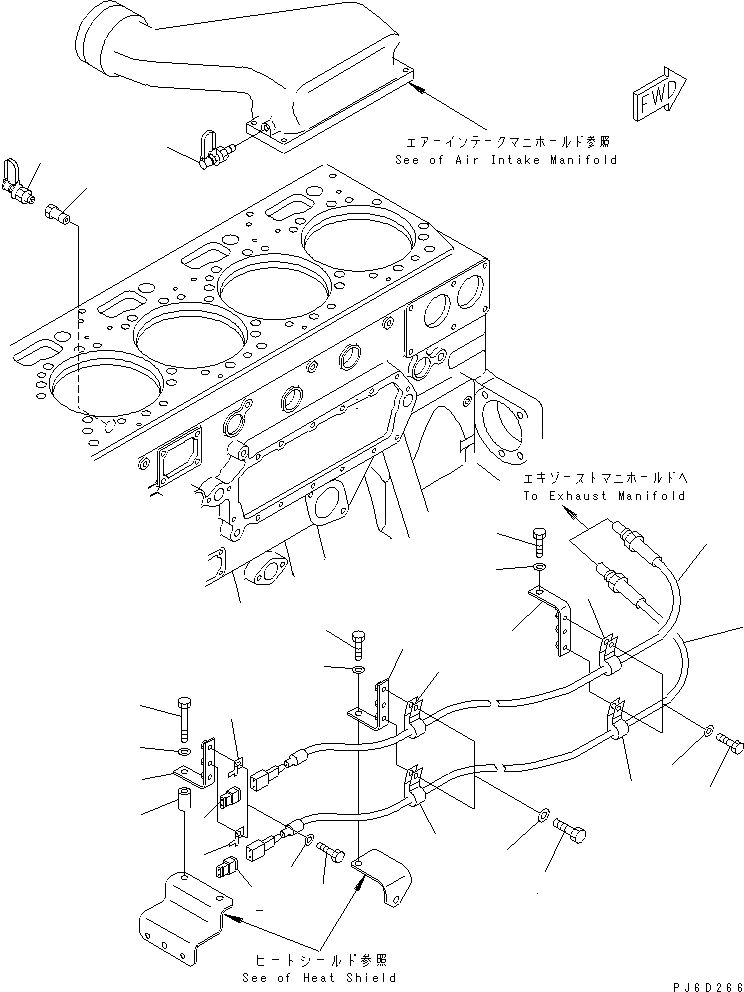 Схема запчастей Komatsu SA6D170E-3A-7 - PM-CLINIC (FORWARDED INDIVIДВОЙН.Y ЧАСТИ)(№-) ДВИГАТЕЛЬ