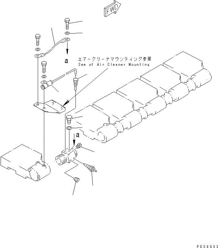 Схема запчастей Komatsu SA6D170E-2B-7 - ТЕМПЕРАТ. ВОДЫ(№7-) ДВИГАТЕЛЬ