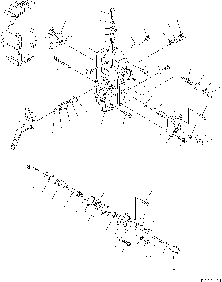 Схема запчастей Komatsu SA6D170-B-1F-7 - ТОПЛ. НАСОС (РЕГУЛЯТОР) (/) (ВНУТР. ЧАСТИ)(№7-) ДВИГАТЕЛЬ
