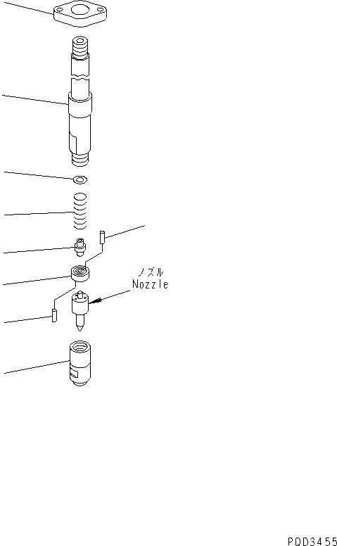 Схема запчастей Komatsu SA6D170-B-1F-7 - ДЕРЖАТЕЛЬ ФОРСУНКИ (ВНУТР. ЧАСТИ)(№7-) ДВИГАТЕЛЬ