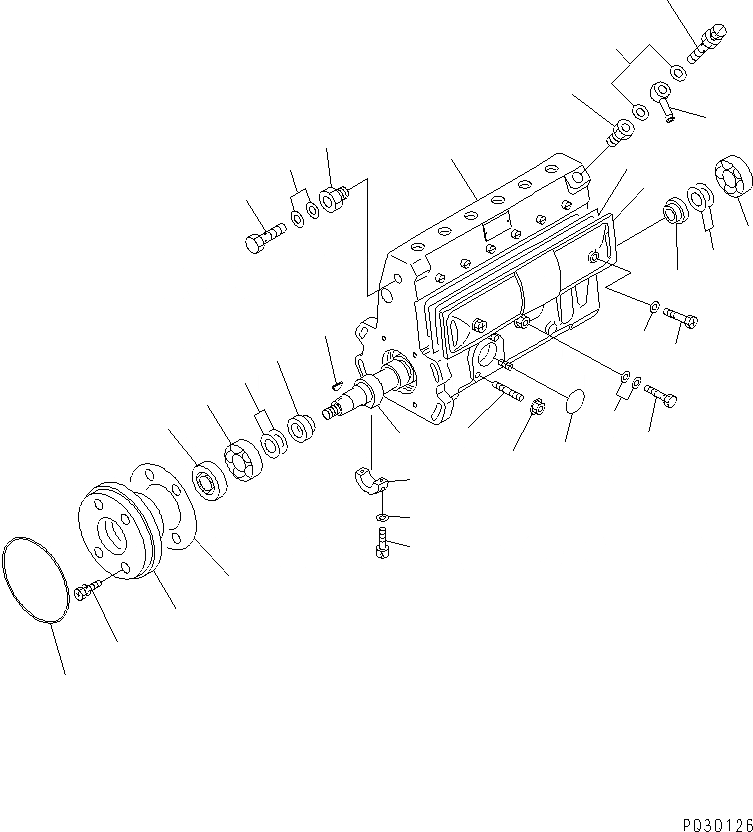 Схема запчастей Komatsu SA6D95L-1J - ТОПЛ. НАСОС (НАСОС) (/) (ВНУТР. ЧАСТИ) ДВИГАТЕЛЬ