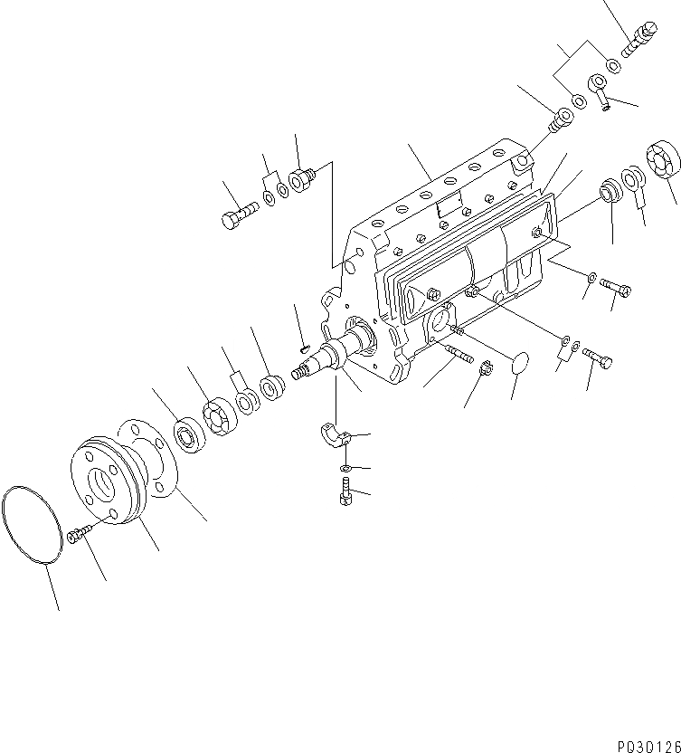 Схема запчастей Komatsu SA6D95L-1J - ТОПЛ. НАСОС (НАСОС) (/) (ВНУТР. ЧАСТИ) ДВИГАТЕЛЬ