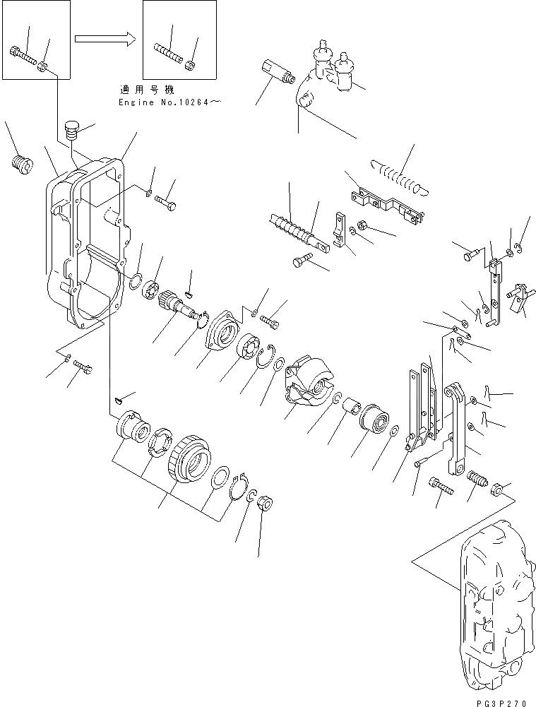 Схема запчастей Komatsu SA8V170-1A - ТОПЛ. НАСОС (РЕГУЛЯТОР) (/)(№-) ТОПЛИВН. СИСТЕМА