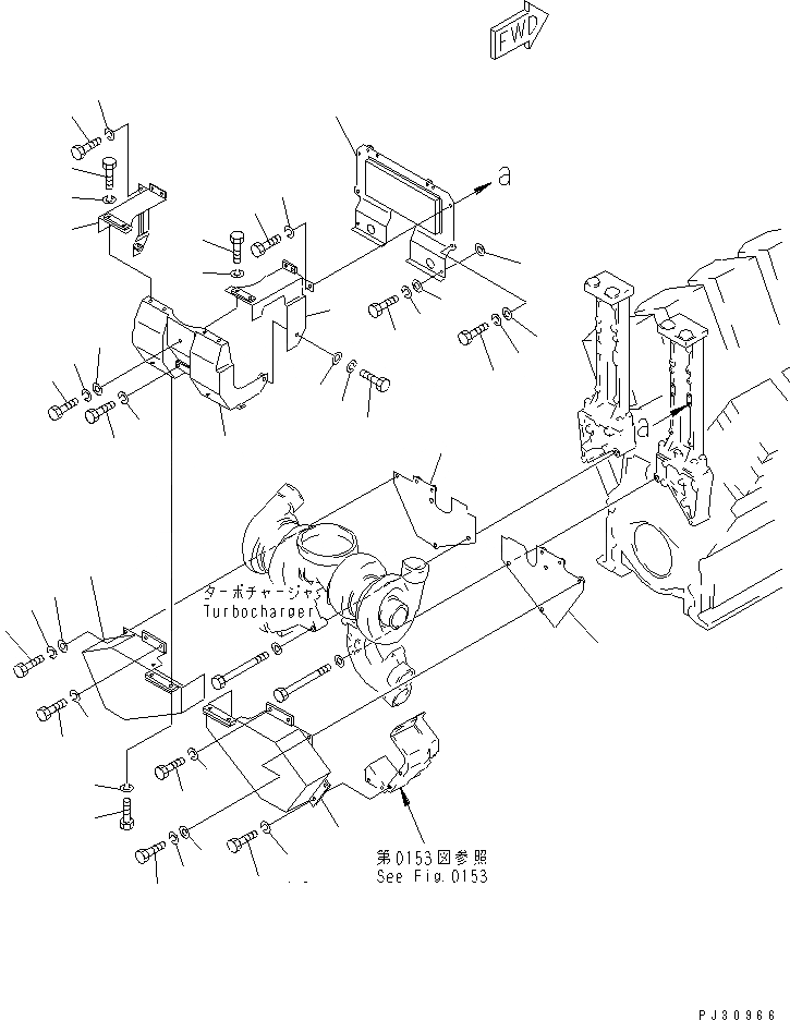 Схема запчастей Komatsu SA8V170-1A - ВЫПУСКНОЙ КОЛЛЕКТОР КРЫШКА(/) ГОЛОВКА ЦИЛИНДРОВ