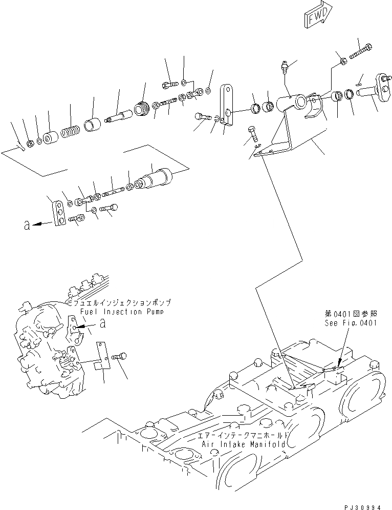 Схема запчастей Komatsu SA8V170-1A - МЕХАНИЗМ УПРАВЛ-Я ПОДАЧЕЙ ТОПЛИВА ТОПЛИВН. СИСТЕМА