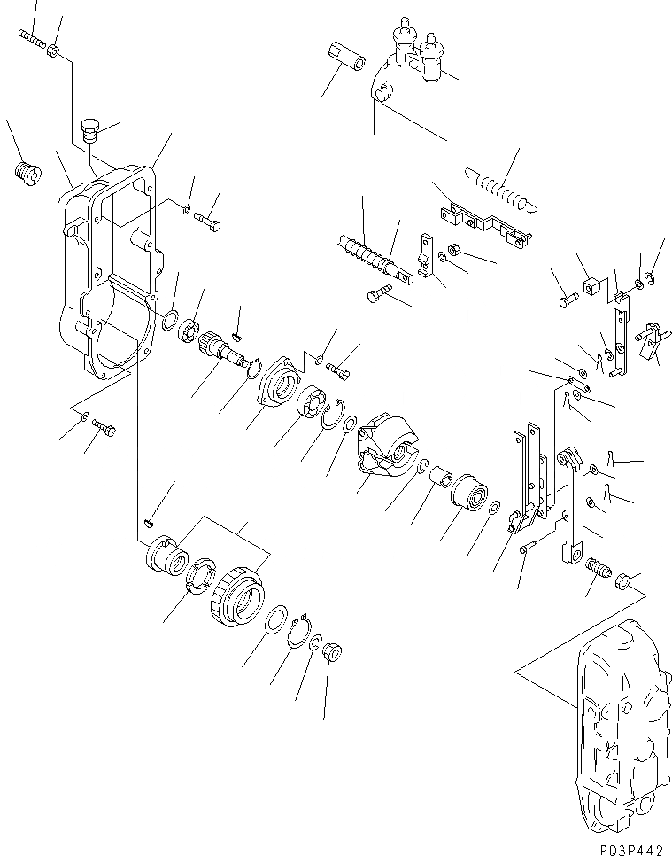 Схема запчастей Komatsu SA8V170-1A - ТОПЛ. НАСОС (РЕГУЛЯТОР) (/)(№-) ТОПЛИВН. СИСТЕМА