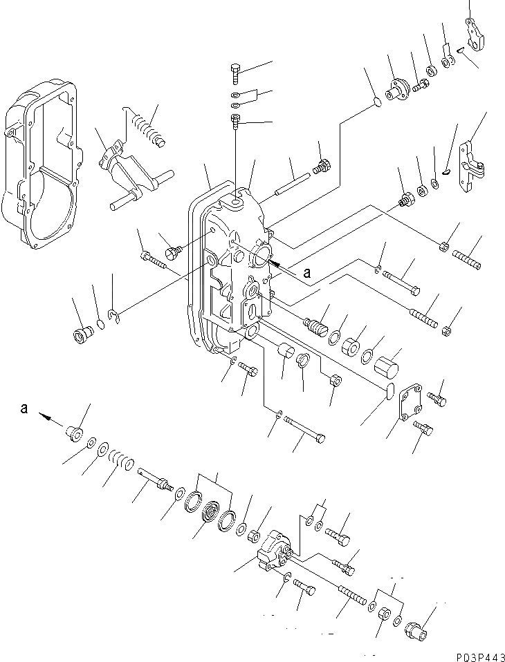 Схема запчастей Komatsu SA8V170-1A - ТОПЛ. НАСОС (РЕГУЛЯТОР) (/)(№-) ТОПЛИВН. СИСТЕМА