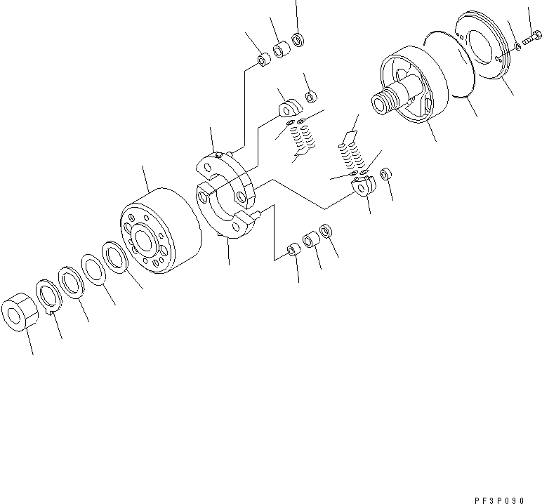 Схема запчастей Komatsu SA8V170-1A - ТОПЛ. НАСОС (ТАЙМЕР) ТОПЛИВН. СИСТЕМА