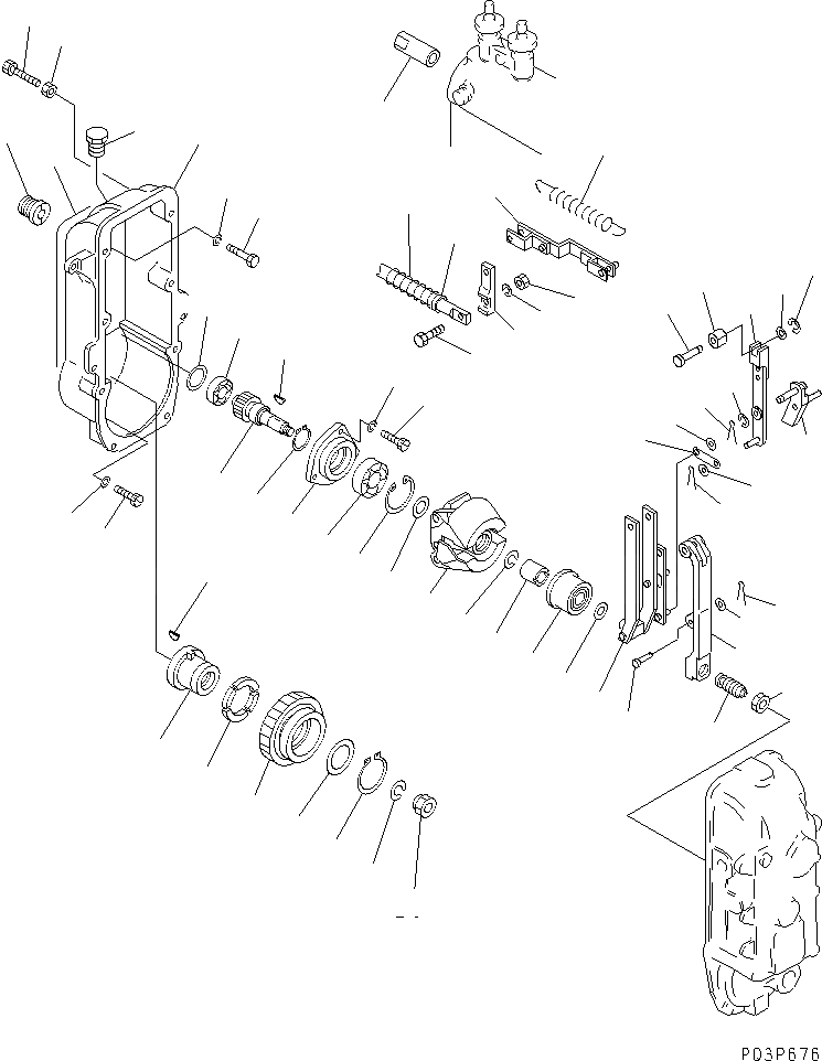 Схема запчастей Komatsu SA8V170-1C - ТОПЛ. НАСОС (РЕГУЛЯТОР) (/)(№-) ТОПЛИВН. СИСТЕМА