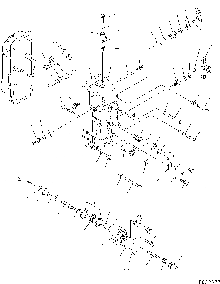 Схема запчастей Komatsu SA8V170-1C - ТОПЛ. НАСОС (РЕГУЛЯТОР) (/)(№-) ТОПЛИВН. СИСТЕМА