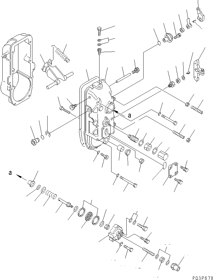 Схема запчастей Komatsu SA8V170-1C - ТОПЛ. НАСОС (РЕГУЛЯТОР) (/)(№-) ТОПЛИВН. СИСТЕМА