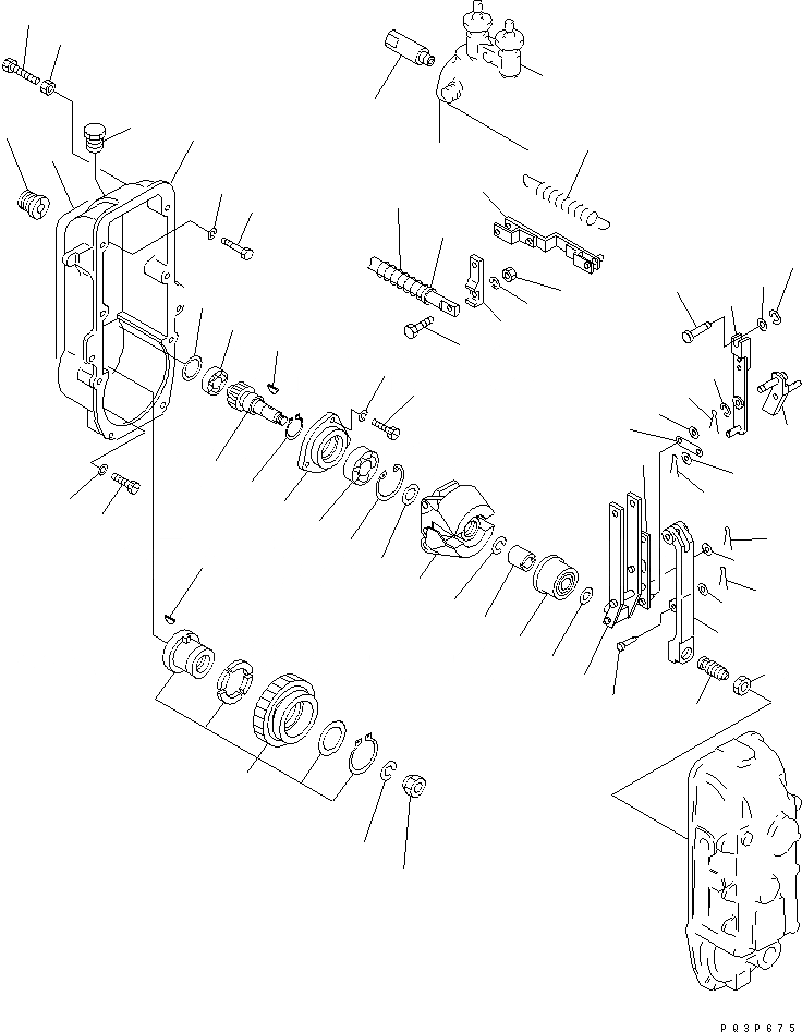 Схема запчастей Komatsu SA8V170-1C - ТОПЛ. НАСОС (РЕГУЛЯТОР) (/)(№-) ТОПЛИВН. СИСТЕМА