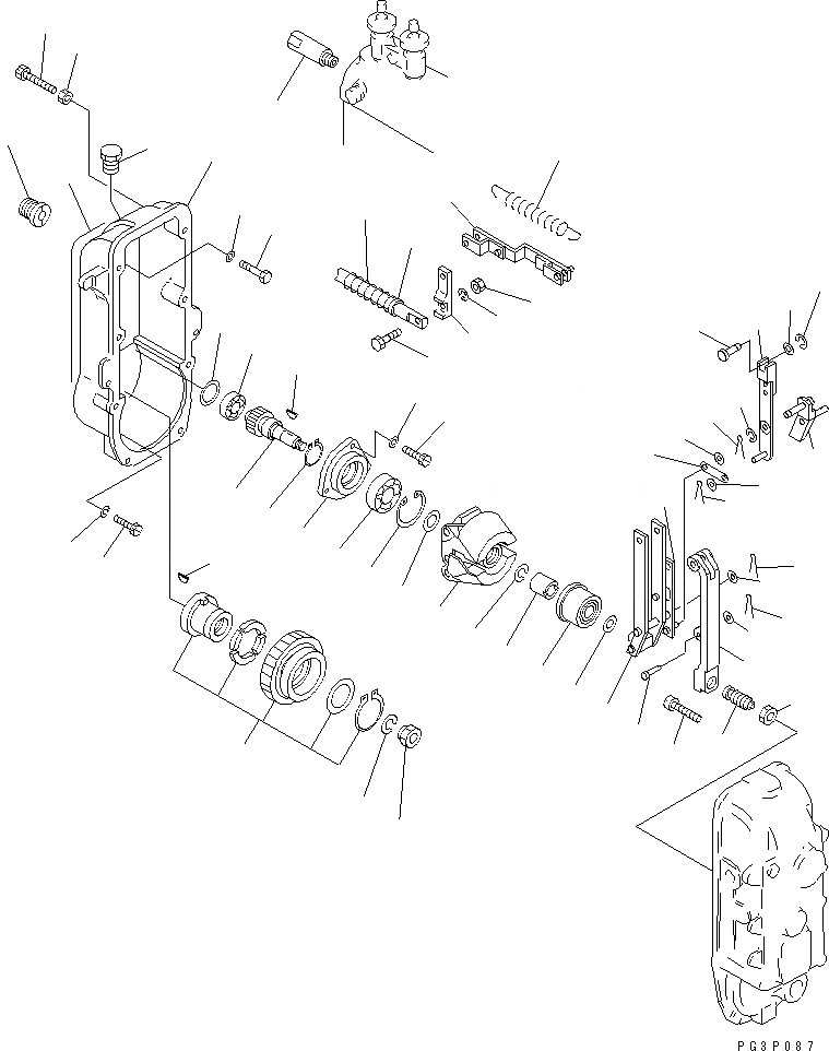 Схема запчастей Komatsu SA8V170-1B - ТОПЛ. НАСОС (PS) (РЕГУЛЯТОР) (/)(№7-9) ТОПЛИВН. СИСТЕМА