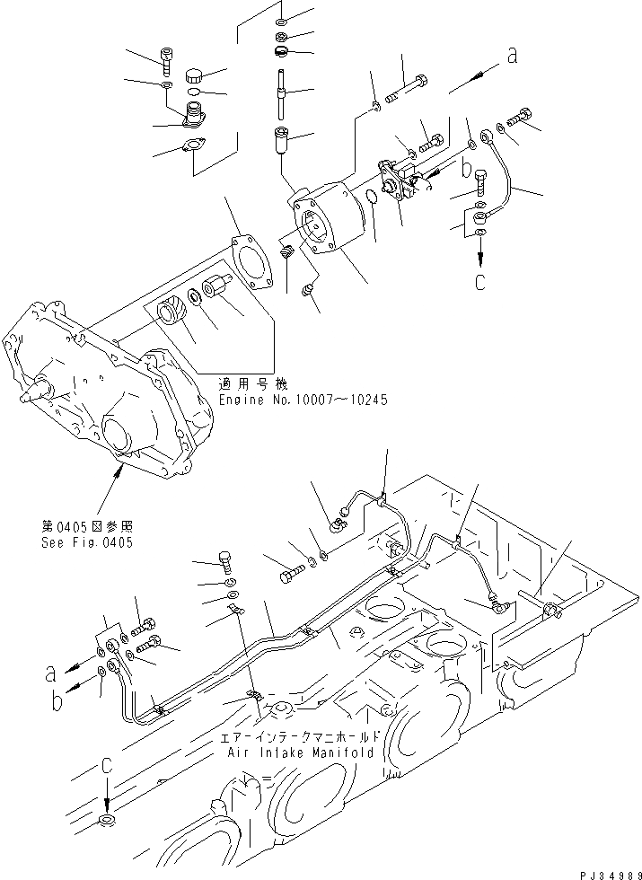 Схема запчастей Komatsu SA8V170-1B - МЕХАНИЧЕСКИЙ НАСОС И ТРУБЫ СИСТЕМА СМАЗКИ МАСЛ. СИСТЕМА