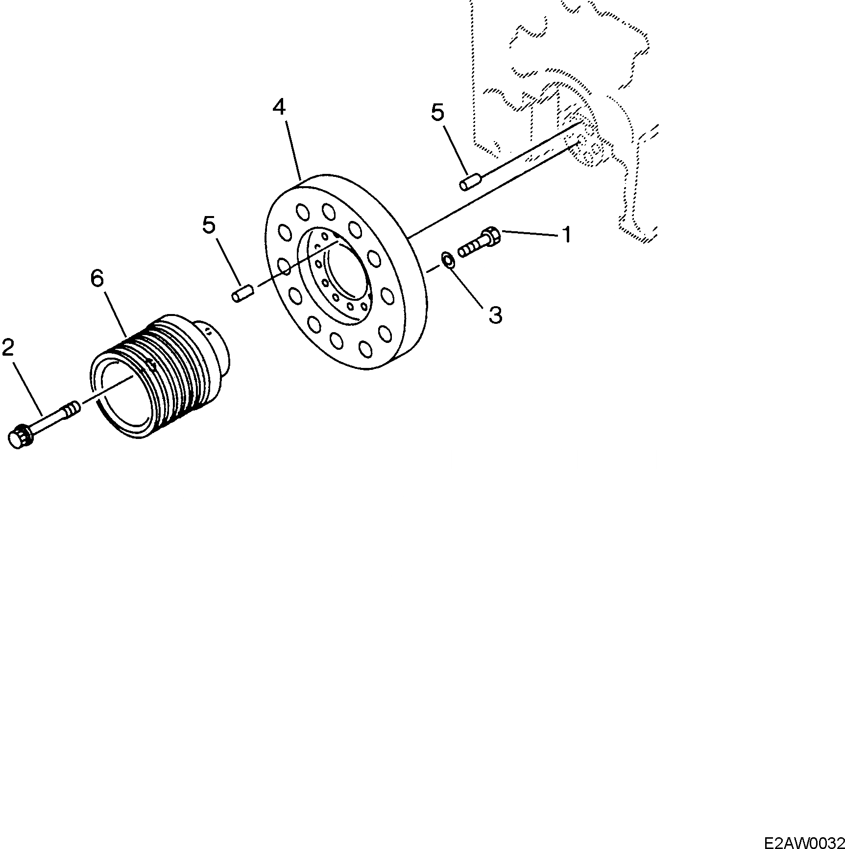 Схема запчастей Komatsu SAA12V140Z-E2-90 - ДЕМПФЕРER ДВИГАТЕЛЬ