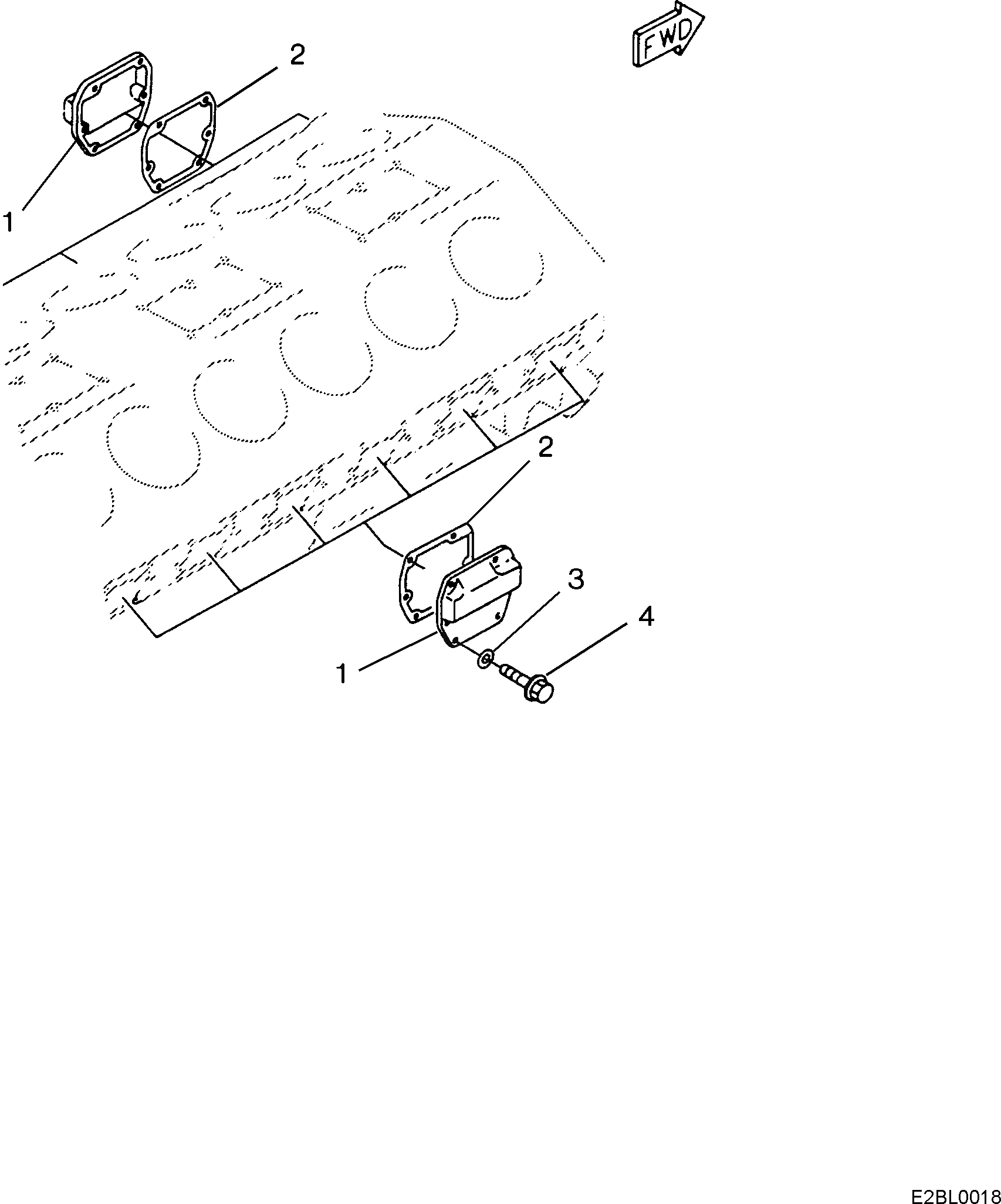 Схема запчастей Komatsu SAA12V140Z-E2-90 - КРЫШКА ТОЛКАТЕЛЕЙ КЛАПАНА ДВИГАТЕЛЬ