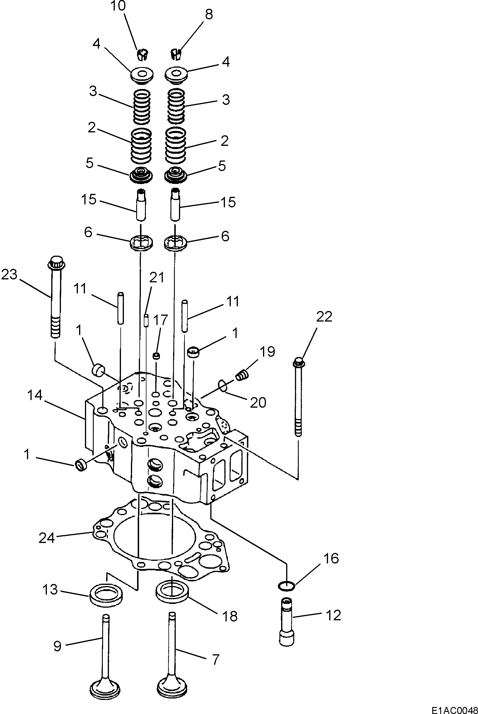 Схема запчастей Komatsu SAA12V140Z-E2-80 - ГОЛОВКА ЦИЛИНДРОВ ДВИГАТЕЛЬ