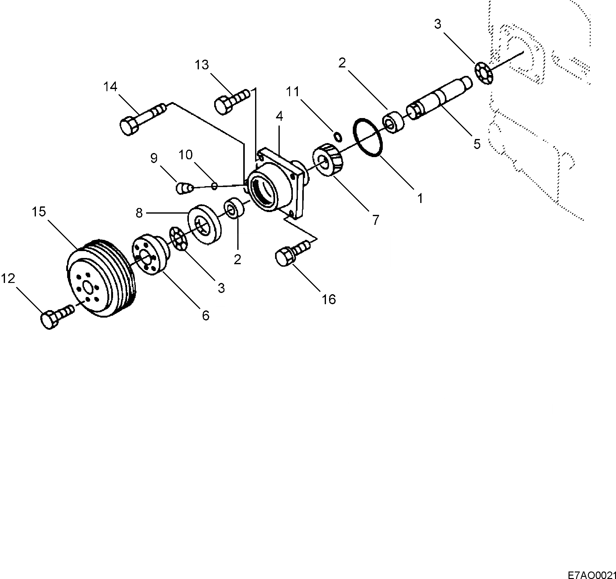 Схема запчастей Komatsu SAA12V140Z-E2-80 - ПЕРЕДН. ЗУБЧАТ. ПЕРЕДАЧА АКСЕССУАРЫ ПРИВОД ДВИГАТЕЛЬ