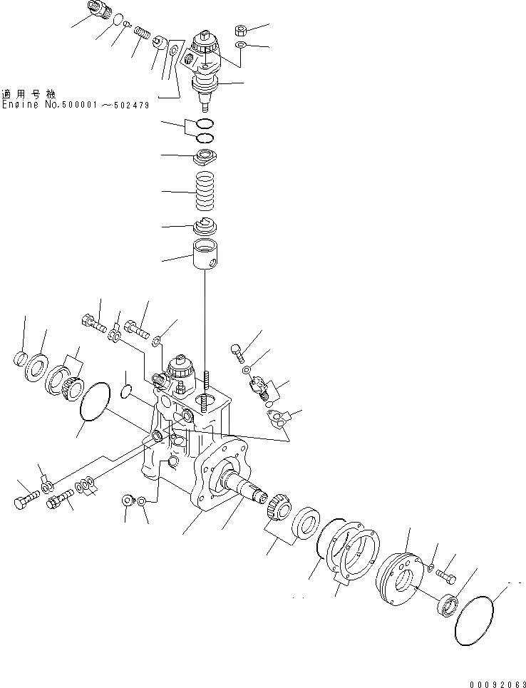 Схема запчастей Komatsu SAA12V140E-3A - ТОПЛИВН. НАСОС (ПРАВ.) (НАСОС) (ВНУТР. ЧАСТИ) ДВИГАТЕЛЬ