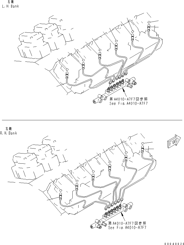 Схема запчастей Komatsu SAA12V140E-3A - ТОПЛ. НАСОС ТРУБЫ ДВИГАТЕЛЬ