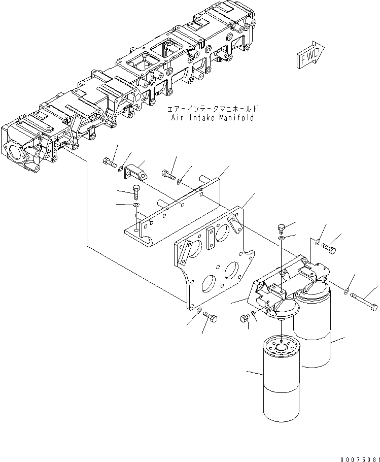 Схема запчастей Komatsu SAA12V140E-3A - ТОПЛИВН. ФИЛЬТР. (ПРАВ. ГРУПП.) (EXTREMELY BAD ТОПЛИВН. И ПЛОХ. ТОПЛИВО ARRANGEGEMENT СПЕЦ-Я.) (ВОДН.+DUST)(№999-) ДВИГАТЕЛЬ