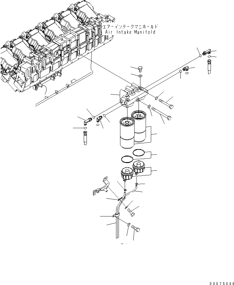 Схема запчастей Komatsu SAA12V140E-3A - PRE ФИЛЬТР. (/) (EXTREMELY BAD ТОПЛИВН. И ПЛОХ. ТОПЛИВО ARRANGEMENT СПЕЦ-Я.) (ВОДН.+DUST)(№999-) ДВИГАТЕЛЬ