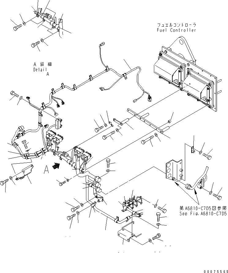 Схема запчастей Komatsu SAA12V140E-3A - ЭЛЕКТР. ЭЛЕКТРОПРОВОДКА (/) (EPA 2 REGULATION ARRANGEMENT)(№-) ДВИГАТЕЛЬ