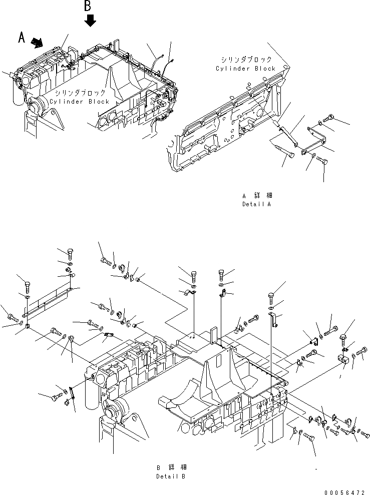 Схема запчастей Komatsu SAA12V140E-3A - ЭЛЕКТР. ЭЛЕКТРОПРОВОДКА (/)(№-) ДВИГАТЕЛЬ