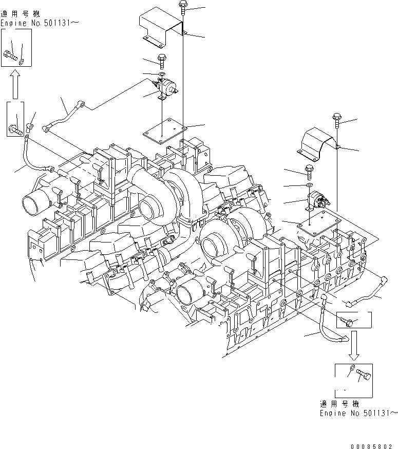 Схема запчастей Komatsu SAA12V140E-3B-02 - ПРЕДПУСК. ПОДОГРЕВ ПЕРЕКЛЮЧАТЕЛЬ(№-) ДВИГАТЕЛЬ