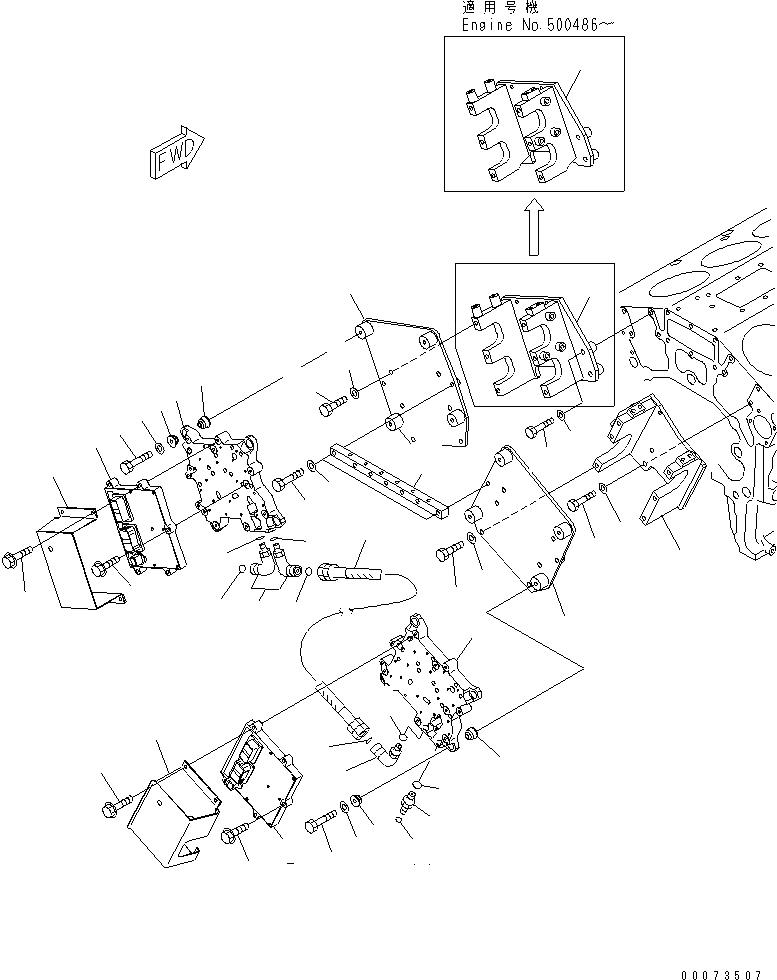 Схема запчастей Komatsu SAA12V140E-3B-02 - УПРАВЛЕНИЕ ПОДАЧ. ТОПЛИВА(№-) ДВИГАТЕЛЬ