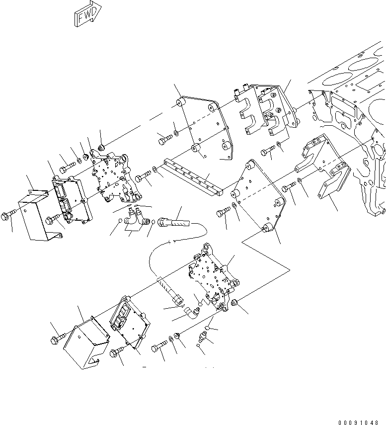 Схема запчастей Komatsu SAA12V140E-3B-02 - УПРАВЛЕНИЕ ПОДАЧ. ТОПЛИВА (HI-ALTITUDE ARRANGE . PASCUA)(№-) ДВИГАТЕЛЬ