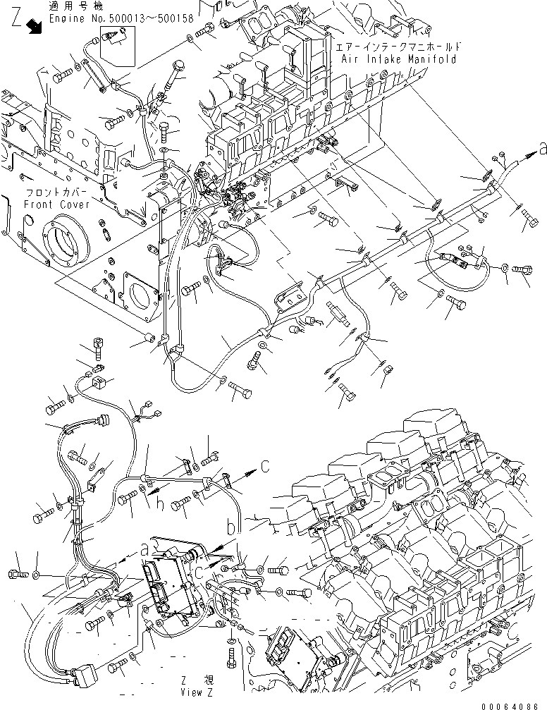 Схема запчастей Komatsu SAA12V140E-3B-02 - ЭЛЕКТР. ЭЛЕКТРОПРОВОДКА (/) (PRESSURE И ТЕМПЕРАТУРН. ДАТЧИК ГРУППА)(№-) ДВИГАТЕЛЬ