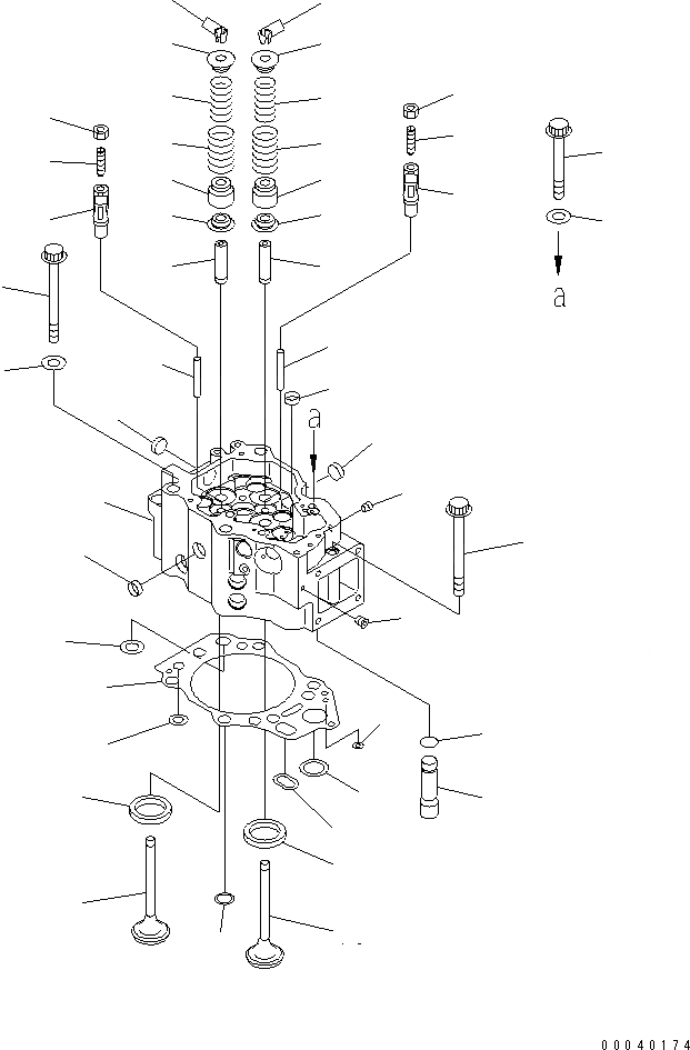 Схема запчастей Komatsu SAA12V140E-3C-02 - ГОЛОВКА ЦИЛИНДРОВ ДВИГАТЕЛЬ
