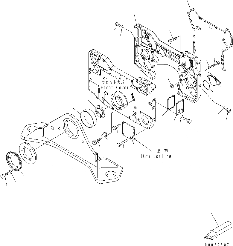 Схема запчастей Komatsu SAA12V140E-3C-02 - КОРПУС ШЕСТЕРЕНН. ПЕРЕДАЧИ И ЭЛЕМЕНТЫ ПЕРЕДН. КРЫШКИ (МОРОЗОУСТОЙЧИВ. СПЕЦИФИКАЦИЯ.)(№9-) ДВИГАТЕЛЬ