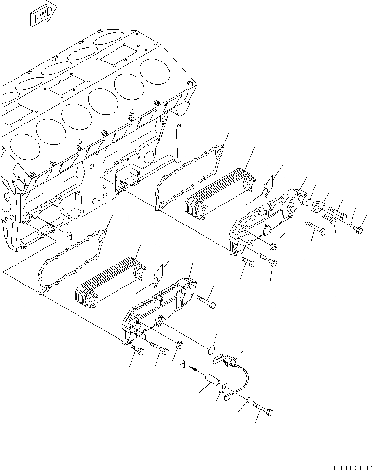 Схема запчастей Komatsu SAA12V140E-3C-02 - МАСЛООХЛАДИТЕЛЬ (МОРОЗОУСТОЙЧИВ. СПЕЦИФИКАЦИЯ.)(№9-) ДВИГАТЕЛЬ