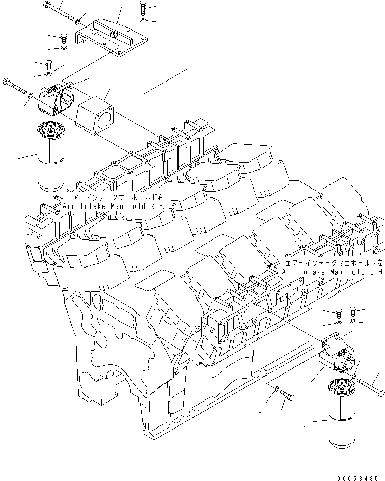 Схема запчастей Komatsu SAA12V140E-3C-02 - ТОПЛИВН. ФИЛЬТР.(№-) ДВИГАТЕЛЬ