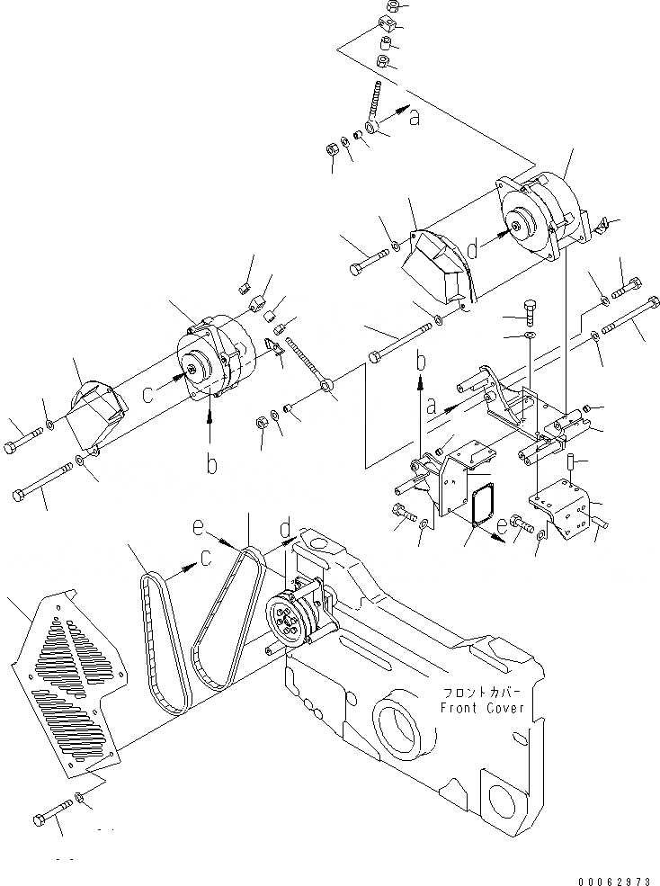 Схема запчастей Komatsu SAA12V140E-3C-02 - КРЕПЛЕНИЕ ГЕНЕРАТОРА (9A) (ХОЛОДН. МЕСТН. И ПЛОХ. ТОПЛИВО ARRANGEMENT СПЕЦ-Я.)(№9-97) ДВИГАТЕЛЬ