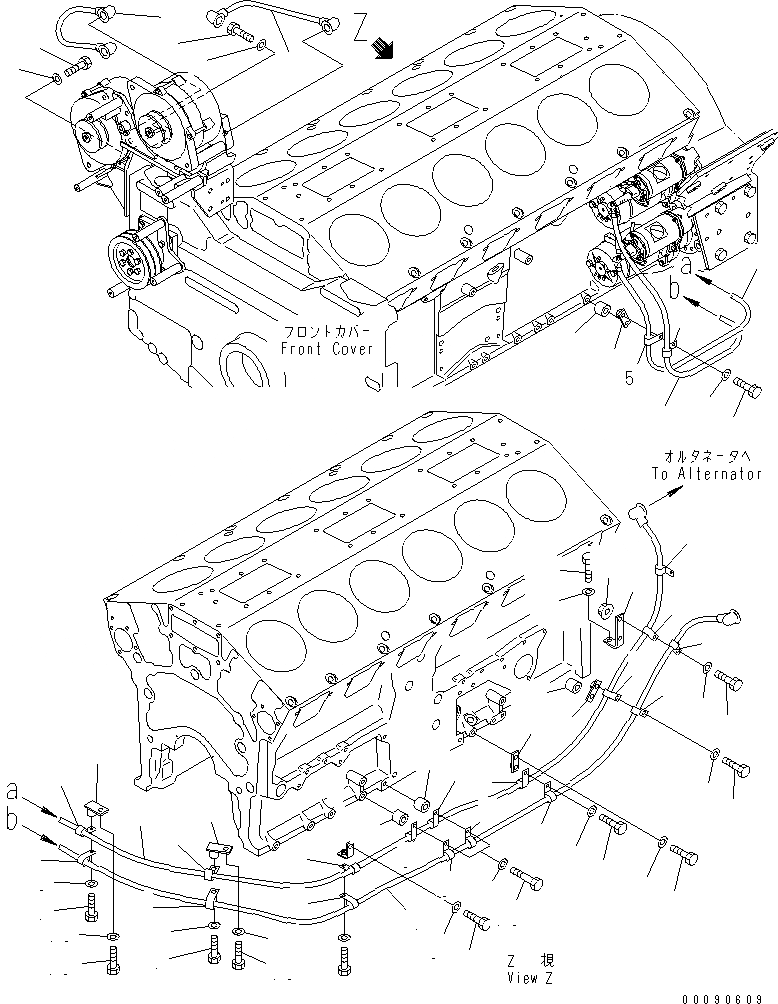 Схема запчастей Komatsu SAA12V140E-3C-02 - ГЕНЕРАТОР ЭЛЕКТРОПРОВОДКА (ХОЛОДН. МЕСТН. -ЯC СПЕЦ-Я.)(№98-) ДВИГАТЕЛЬ