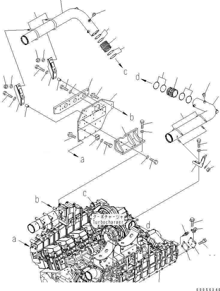 Схема запчастей Komatsu SAA12V140E-3E-02 - ВПУСК ВОЗДУХА СОЕДИН-Е И ДАТЧИК(№7-) ДВИГАТЕЛЬ